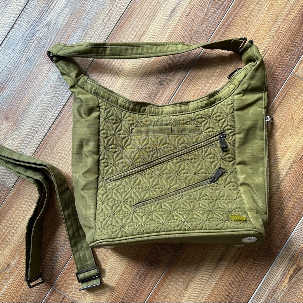 Olive Quilted Crossbody Bag